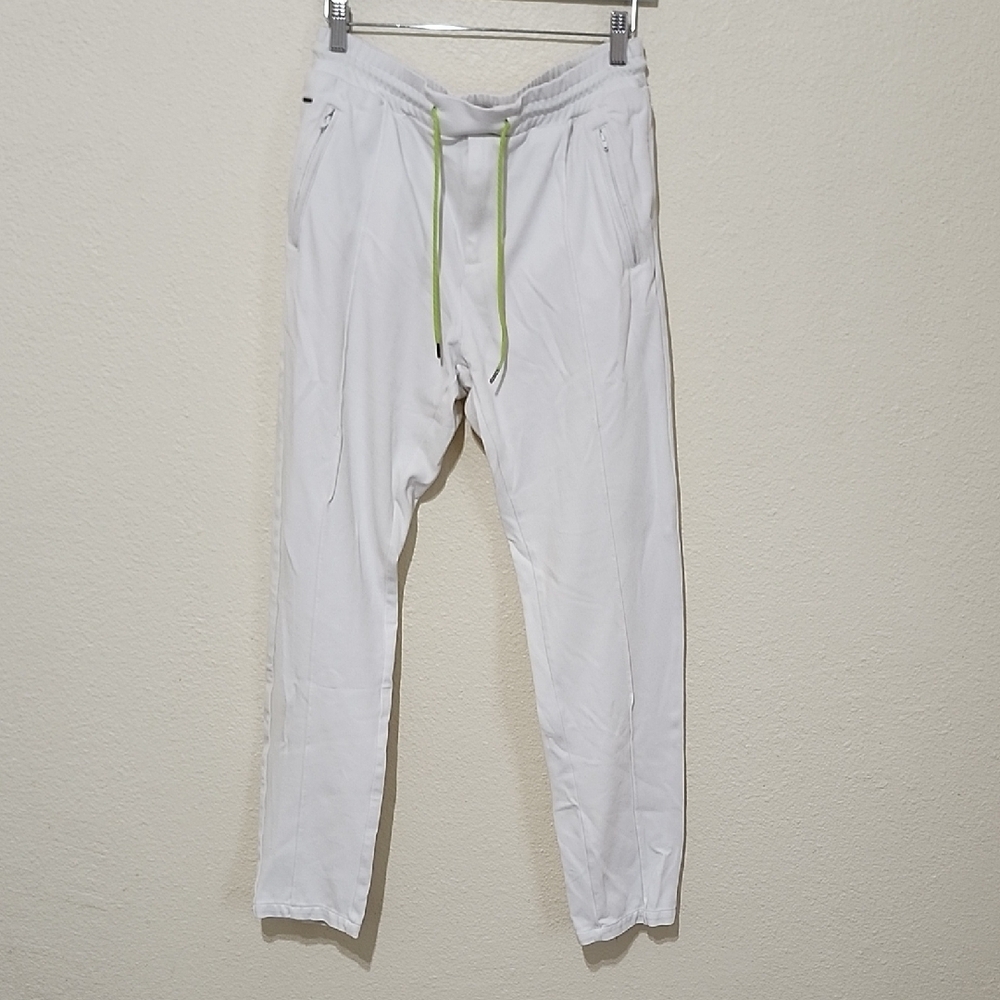 Scotch & Soda Green and White Joggers with Elastic Waistband